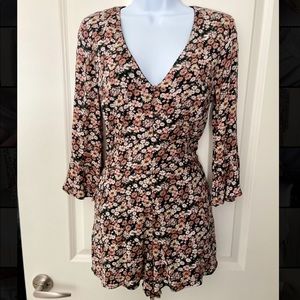 A&F floral bell sleeve romper